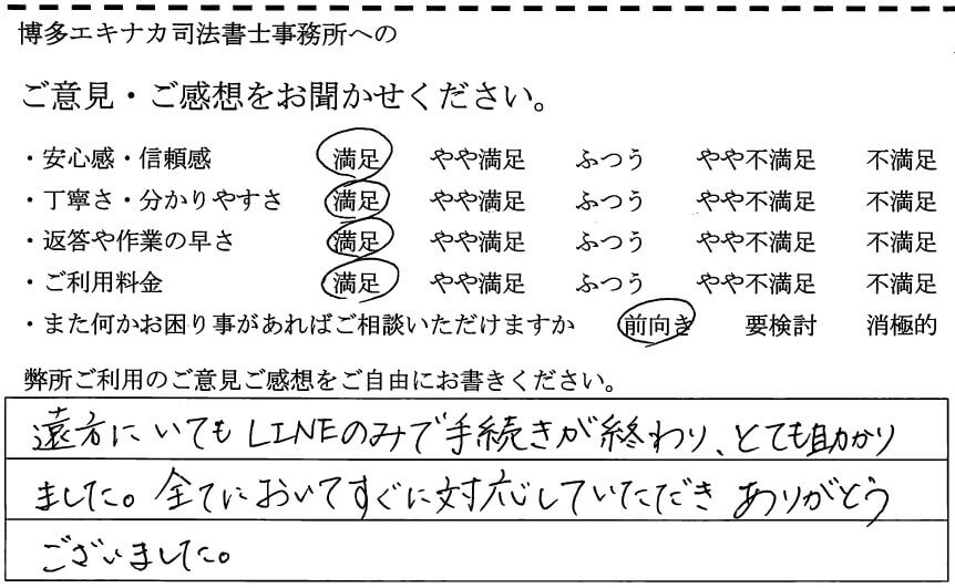 令和6年11月 山梨 40代女性 相続放棄のアンケート